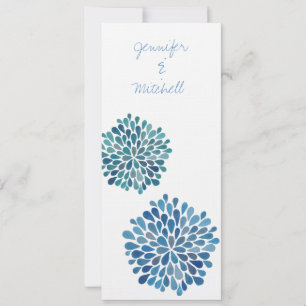 Boda Cerulean Blue Flower Blooms Invitación