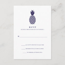 Boda clásica de piña de la marina RSVP