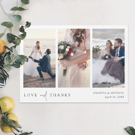 Boda Collage de fotos personalizado Gracias Magnet