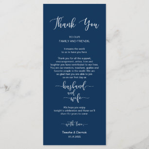 Boda Colocar Gracias, Tarjetas Azules De La Marina