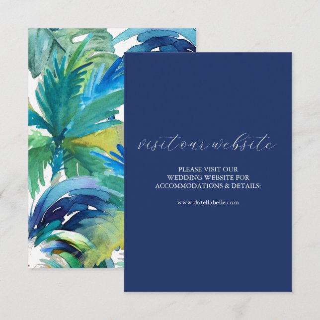 Boda colorido Sitio Web Insertar guión de tarjeta (Anverso / Reverso)