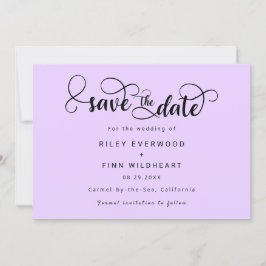 Boda con guión moderno salva la invitación de fech