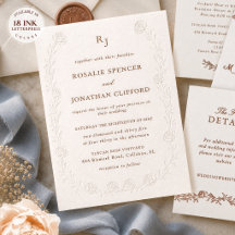 Boda con letra impresa ciega Rosalie Heirloom