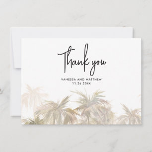 Boda con Palm Trees en la Costa a Mano Gracias