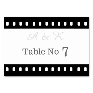 Boda Con Tarjeta De Mesa Temática De Película