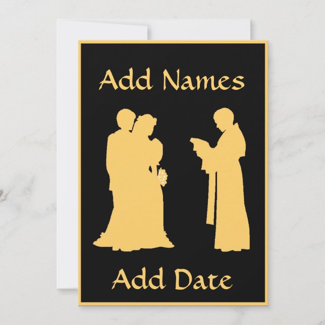 Boda con tarjeta de sacerdote (Anverso)