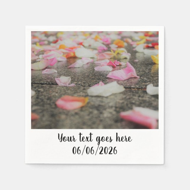 boda confetti rosa petal servilleta (Anverso)