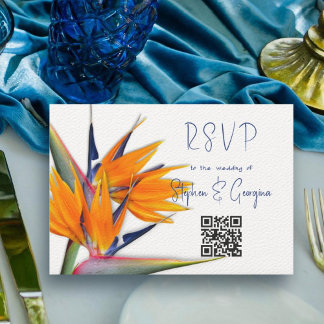 Boda contesta Código QR Ave de tarjetas de paraíso