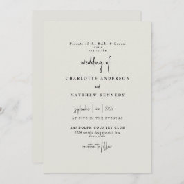 Boda Crema Fiel para Siempre Invitación II