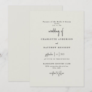 Boda Crema Fiel para Siempre Invitación II
