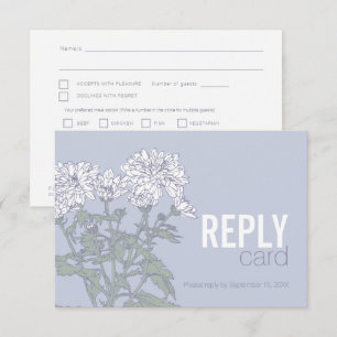 Boda crisantemo boda blanca RSVP código QR