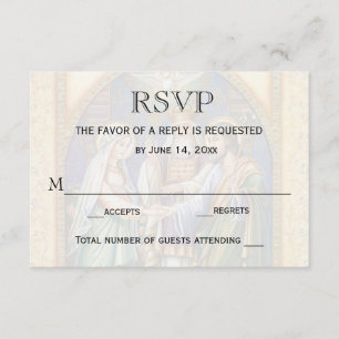 Boda cristiana católica de RSVP de la boda