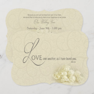 Boda cristiano de renovación vota invitación - Ros