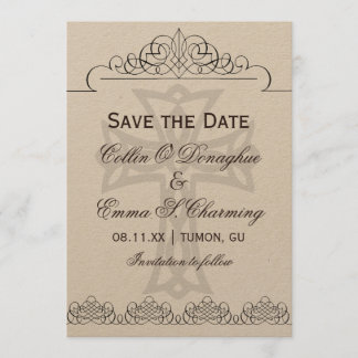Boda cruzada Guardar las tarjetas de fecha