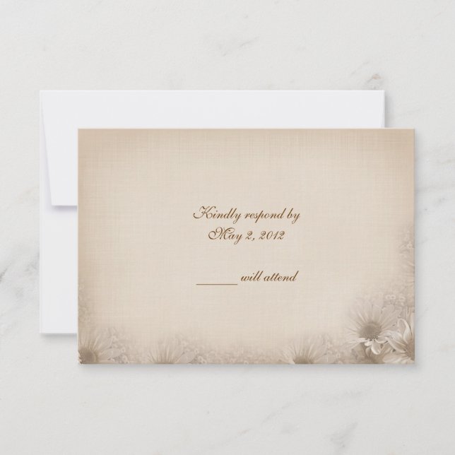 Boda Daisy RSVP (Anverso)