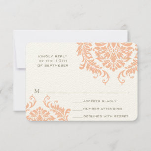 Boda Damasco de champiñón de pazo moderno RSVP