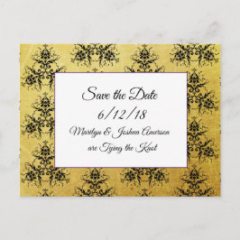 Boda Damask de oro negro salva las postales de fec