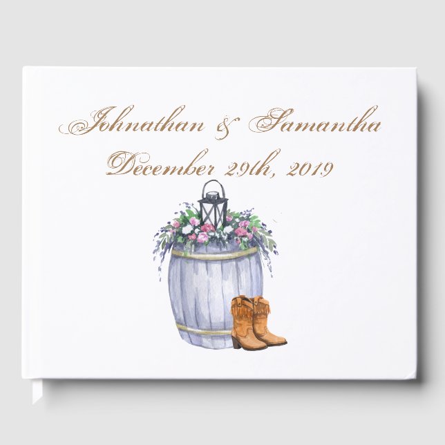 boda de 122 páginas libro de visitas Boda de campo (Anverso)