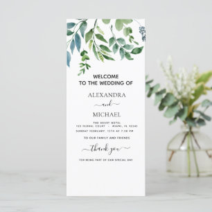 Boda de acuarela de la vegetación botánica