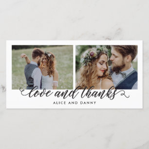 Boda de amor agradecido gracias tarjetas