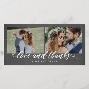 Boda de amor agradecido gracias tarjetas