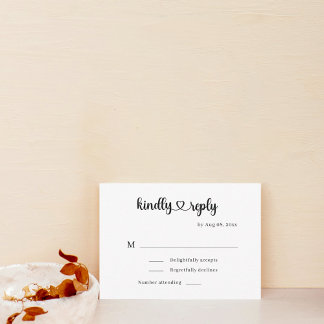 Boda de amor Minimalista moderna RSVP