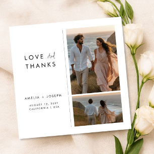 Boda de Amor y Agradecimiento con Foto Minimalista