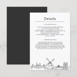 Boda de Ámsterdam | Invitación a detalles de invit