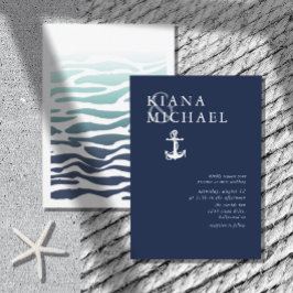 Boda de anclaje de onda azul Wht/Navy ID836