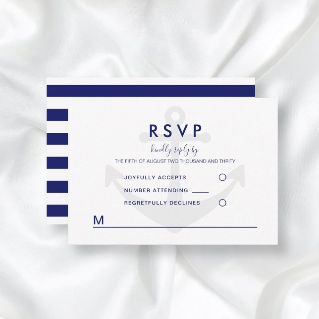 Boda de Anclaje Náutico Moderno RSVP (Subido por el creador)