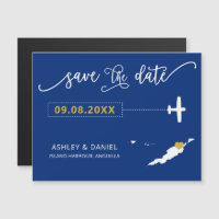 Boda de Anguila Guardar tarjeta de fecha, mapa