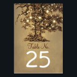 Boda de árbol antiguo Número de tarjetas de tabla<br><div class="desc">Cartas antiguas de números de mesa de boda de roble rústico. La parte asombrosa de su boda estacionario.</div>