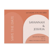 BODA DE ARCHIVO TERRACOTTA GUARDAR LA TARJETA POST