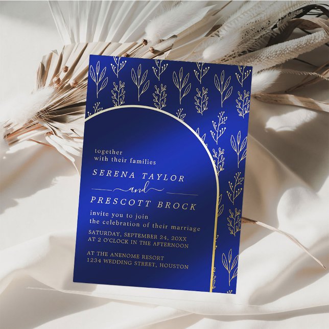 Boda de Arco Moderno Invitación al Relieve metaliz (Subido por el creador)