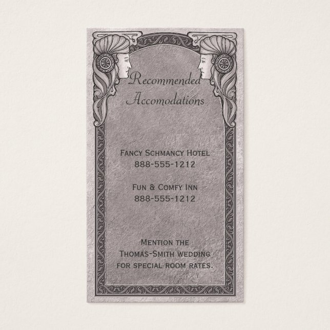 Boda de Art Nouveau gris (Frente)