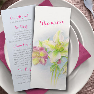 Boda de arte de Hellebore o menú para cenas de pri