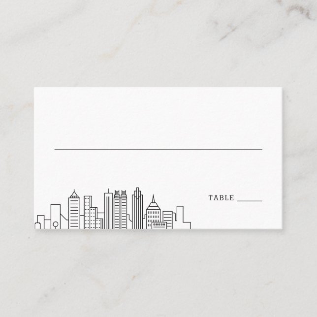 Boda de Atlanta | Colocar las tarjetas delante y a (Anverso)