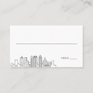 Boda de Atlanta Colocar las tarjetas delante y a