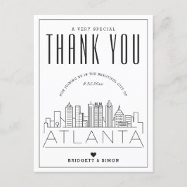 Boda de Atlanta | Gracias por venir! Postal