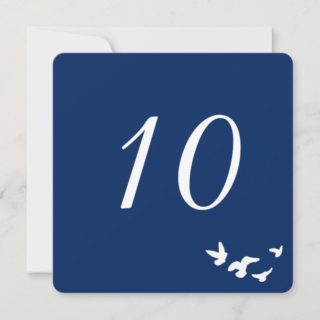Boda de Aves Costeras | Tarjeta de número de tabla (Anverso)