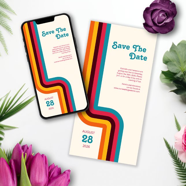 Boda de bandas de color retro negrita y brillante (Subido por el creador)