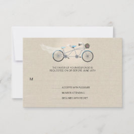 Boda de bicicleta tándem Faux Linen RSVP