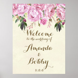 Boda de bienvenida señal lilac lavanda floral