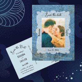 Boda de Blue Stone Foto Guardar postal fecha