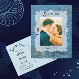 Boda de Blue Stone Foto Guardar postal fecha