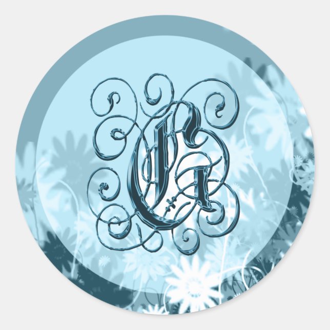 Boda de bodas Monograma G Sello (Anverso)