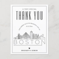 Boda de Boston | ¡Gracias por venir! Postal