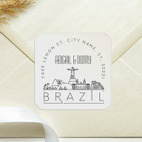 Boda de Brasil | Sello para sobres predirigido