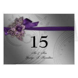 Boda de broche vintage de la cinta Purple FAUX