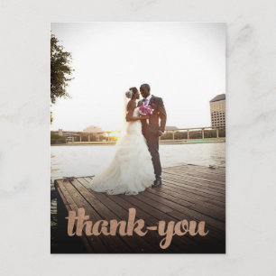 Boda de bronce Gracias Postales de guiones